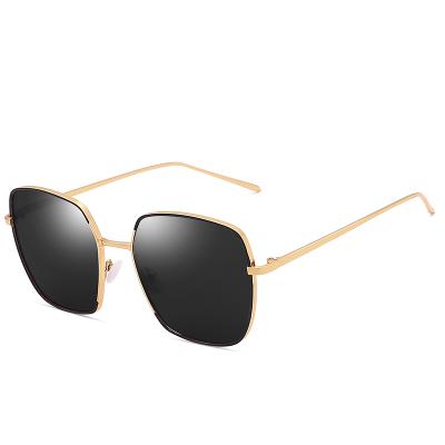 China New Arrival High Quality Metal Fashion Sunglasses Men's Oversized Fashion Women Square Polarized Sunglasses for sale