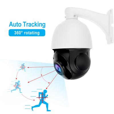 China Human Motion Tracking 8MP CCTV IP Camera Waterproof 20X PTZ Indoor Dome Camera With Night Vision for sale