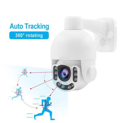 China Human Motion Tracking H.265 5MP Security Outdoor 5X Zoom Two Way Audio POE Network CCTV PTZ IP Camera for sale