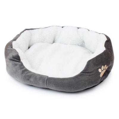 China Logo Oval Soft New Design Custom Made High Quality Breathable Paw Luxury Indoor Pet Dog Felt Cat Cave for sale