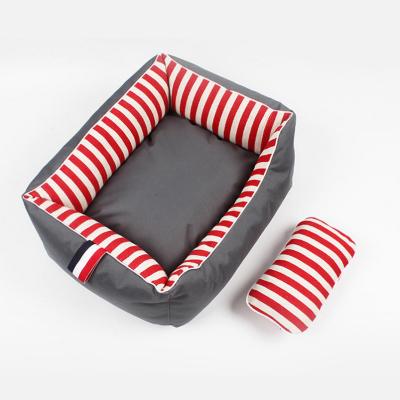 China Oxford Fabric Breathable Striped Luxury Pet Sofa Cover Universal Removable And Washable Dog Bed Sofa Pet for sale