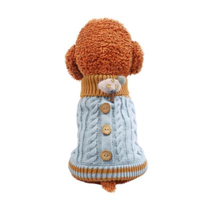 China Viable Creative Design Single Breasted Winter Dog Sweater Pet Dog Clothes Warm Knitted Clothes for sale