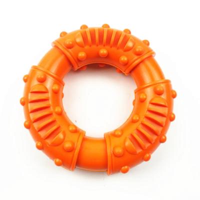 China Durable Hot Selling Natural Hard Toy Molar Rubber Dog Ring Pet Toy Bite-Resistant and Wear-Resistant for sale