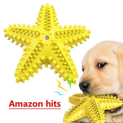 China Wholesale Viable Starfish Interactive Pet Toy Dog Bite Resistant Toy Tooth Care Dog Squeaky Toy for sale