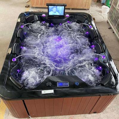 China Best Brands Massage Style Hot Tub Outdoor Spa In Stock 8 Person Spa Tubs Hydrotherapy Pool Whirlpool Hot Tub for sale