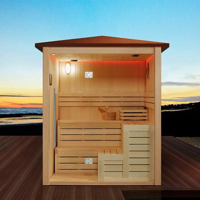 China Computer control panel with 4 room colorful independent outdoor sauna lighting lights outdoor sauna room for sale for sale