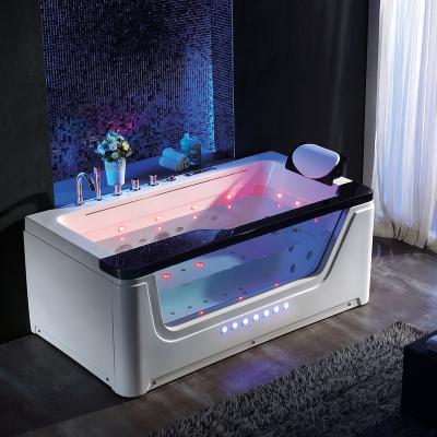 China With Waterfall HANSE L Massage Corner Tub Shape Aqua Whirlpool Bathtubs Single Hotel Bathtub for sale