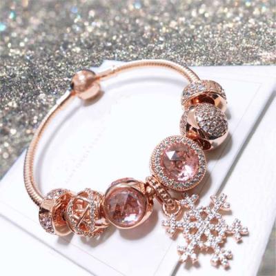 China CLASSIC Pan New 925 Ale Rose Gold Set Bracelet For Women Gift for sale