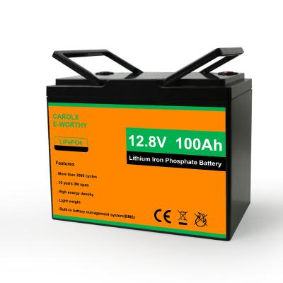 China Toys 12V 100AH ​​3000+ cycle lithium iron phosphate fast charging lifepo4 battery with BMS for sale