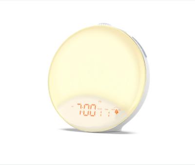 China Table Light 7 Natural Sounds 20 Radiance Radio Level Wake Up Light Sunrise Alarm Clock For Kids for sale