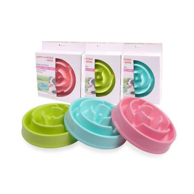 China Sustainable Colorful Rounded Circle Driver Pet Fun Rounded Slow Swamp Bowl for sale