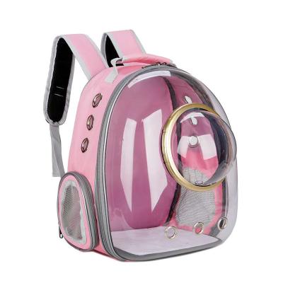 China Transparent PC Stocked Cat Bag Pet Knapsack With Air Hole for sale