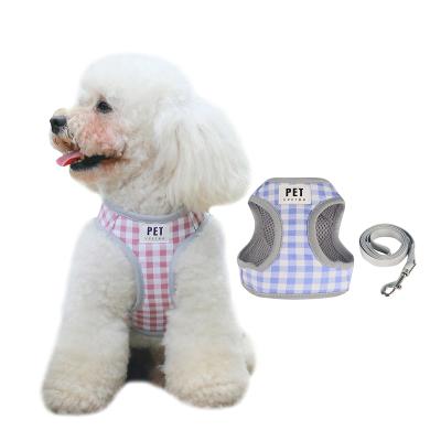 China Stocked High Quality Dog Harness Set Custom Personalized Pet Supplies Dog Chest Harness and Leash 2021 for sale