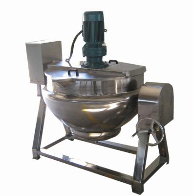 China Vegetable Processing Plant Kettle Jacket Kettle With Agitator Lined Kettle With Hanging Mixer for sale