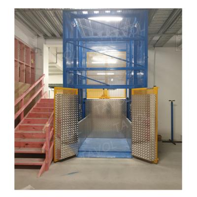 China Tavol Brand 2.5T vertical small cargo lift for warehouse hydraulic goods lift elevator wall mounted for sale