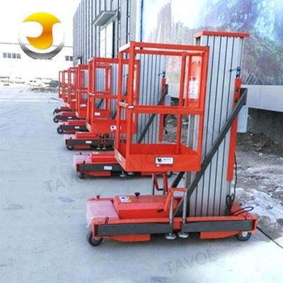 중국 China Multi Small man Hydraulic Goods Lift single Mast Aluminum Alloy Platform 판매용