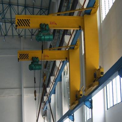 China Light Duty 1t 2t Pillar Jib Crane Wall Mounted With Electric Hoist for sale