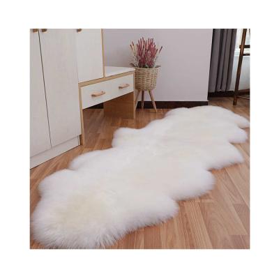 China Shaggy Sheepskin Fur Luxury Living Irregular Room Rug High End Washable Best Quality for sale