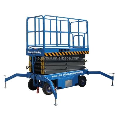 China New 3M-50m Mobile Aerial Work Hydraulic Scissor Lift Platform BUSYBULL electric mini aerial work platform with factory price for sale