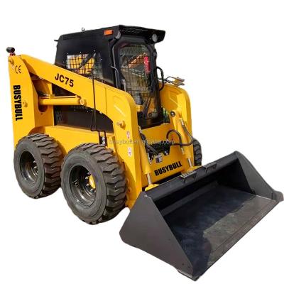 China Building material shops wholesale BUSYBULL jump steer jc75 four wheel loader with Yanmar /Kubota engine customizable equipment for sale