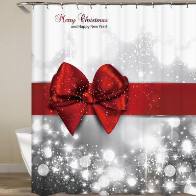 China Sustainable Wholesale Decorative Customize European 3D Polyester Shading Waterproof Bath Shower Curtain for sale