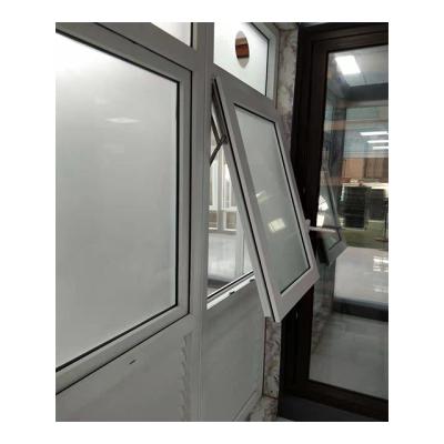 China Magnetic Screen Upvc Tent Window With Plastic Fly Screen / PVC Top Hung Window for sale