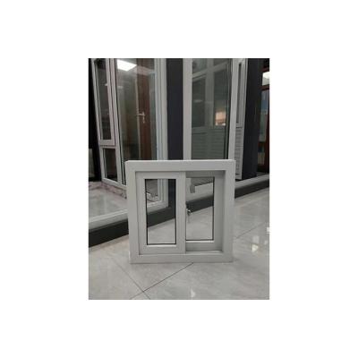 China Plastic PVC Magnetic Frame Screen Sliding Window with Mosquito Net Stained Glass with House Best Price for sale