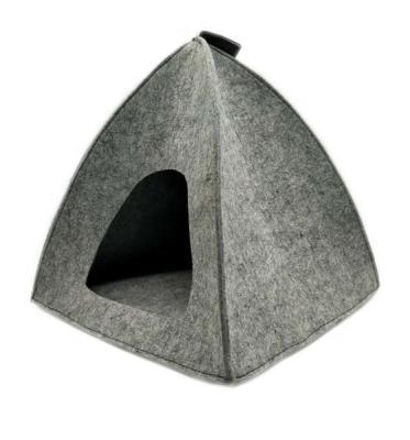 China Travel USA Elevated Dog Beds Chew Proof Black Teepee Tent Large Collapsible Pet Room Felt Cat Bed For Medium Dogs for sale