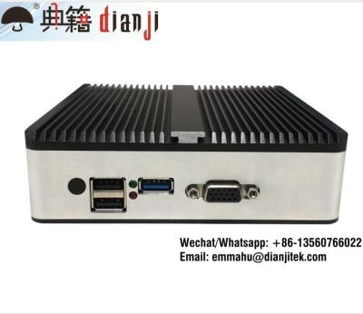 China Network Security / Industry IPC Mini Fanless PC 4 Ethernet Ports Mini PC , 2 Ethernet Mini PC Intel Celeron J1800 Chipset for sale