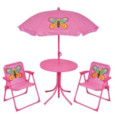 China 2022 Garden hotsale kids furniture kids table and chair with 4pcs umbrella kids garden set for beach for sale