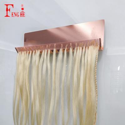 China New 2022 Durable Hair Extensions Salon Hair Dyeing Stainless Steel Hair Extension Rack With Suction Cups Hanging for sale