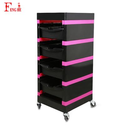 China 2022 New Movable Barber Shop Shelf Barber Trolley Hair Salon Hair Tool Trolley Trolley Cart for sale