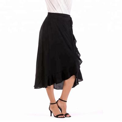 China Custom High Street OEM Service Fashion Ivan High Street Lady Office New Wear Ruffle Maxi Skirts Womens for sale