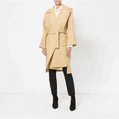 China Viable Made In China Latest Designs Winter Women Lady Superior Wool Blended Long Elegant Coat for sale