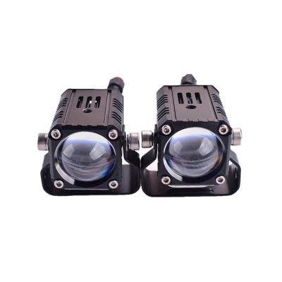 China Waterproof Motorcycle Dual Colors Trailer Tractor Lighting Motorcycles LED Work Fog Driving Lights Auto Car Headlights Foglamp for sale