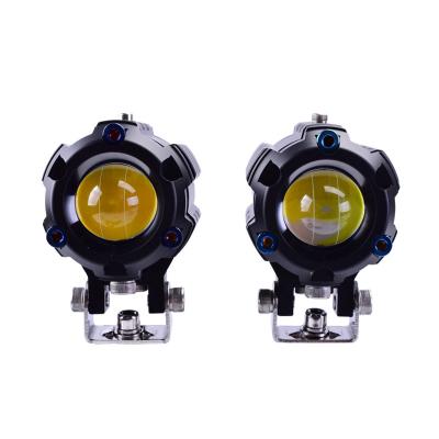 China Dual Color Lighting System NEWWIND Dual Color Spotlight LED Work Light Motorcycle Motorbike Laser Mini Driving Lights Auto Fog Lamp for sale