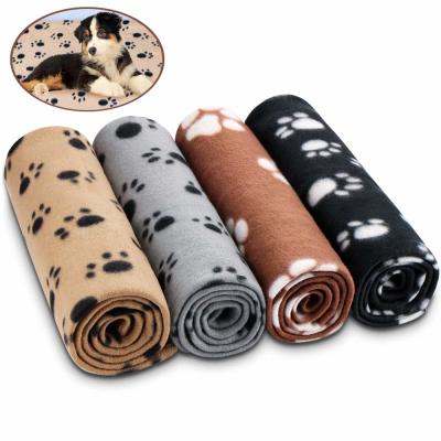 China Puppy Fleece Blanket Cat Blanket Throw Cheap Stocked Durable Washable Fluffy Dog Blanket Soft Warm Pet for sale