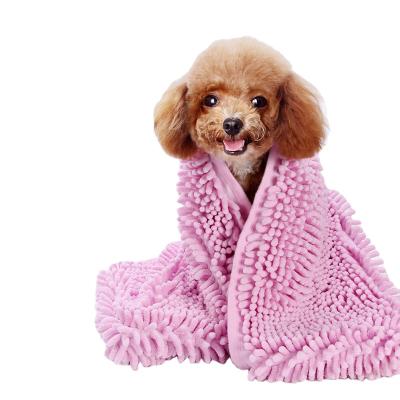 China Hot Selling Viable Portable Dog Towel Super Absorbent Microfiber Quick Drying Dog Bath Towel With Pockets for sale