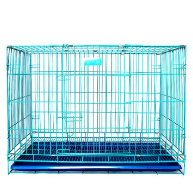 China Breathable Outdoor Large Dog Cage Stainless Steel Metal Iron Pet House / Collapsible Collapsible Pet Cage With Wheels for sale