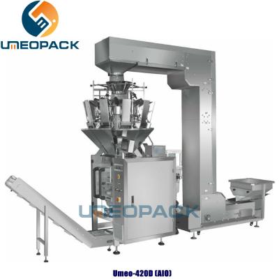 China Automatic stainless steel all in one multihead weigher measuring coffee filling sealing granule packing machine for sale