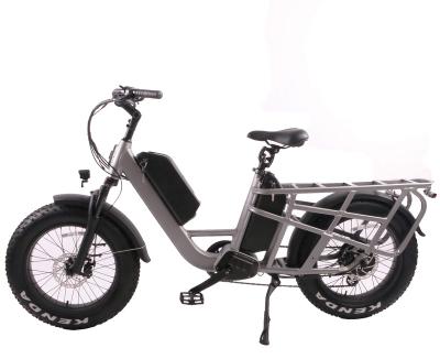 China Aluminum Alloy 20 Inch Fat Tire Cargo E Bike Two Wheels Electric Cargo Bike For Goods Charging With Dual Battery 100 Kilometers Long Range for sale