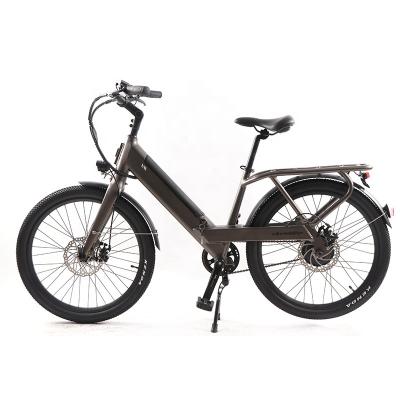 China Aluminum Alloy Lady High Power Electric Bicycle With 36V 250W Lithium Battery 24 Inch E Bike Whole Sale Supplier for sale