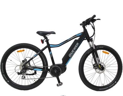 China Aluminum Alloy Guewer 500W Mid Motor Mountain e Bike Off Road Integrated Lithium Battery Electric Mountain Bike 700C/27.5 Inch for sale