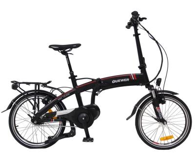 China Hot Selling Aluminum Alloy Mid Motor Folding E Bike 36V 250W With Built-in 10.4Ah 500W Lithium Battery 20 Inch Electric Bike Whole Sale for sale