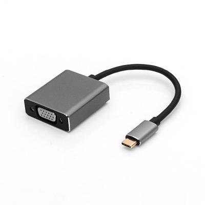 China Durable Aluminum Monitor 1080p 3.1 C Type USB To VGA Adapter Cable for sale