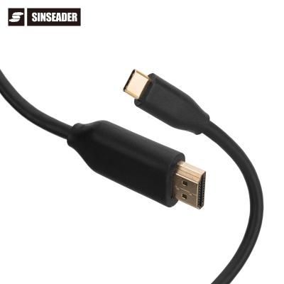 China Wholesale 4k Data Transmission 4K Gold Plated Usb Type C To HDMI Cable For Video Audio Laptop Computer Projector for sale