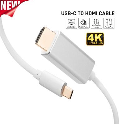 China Hot New 4K Data Transmission Phone to TV HDMI Cable USB Type-C Male to HDMI Cable 4K 60Hz to Male Type-C to HDMI Cable for sale