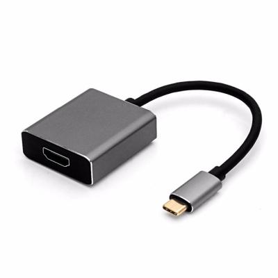 China Newest Plug and Play 4K 60Hz Type C Male to Female Aluminum HDMI Adapter Cable for HDTV Computer Laptop for sale