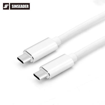 China 5A/100W Type C to Type C Computer and Phone Fast Charging Data Cable 5A 100w Type-C White USB Cable for sale