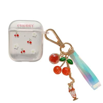 China Cartoon Waterproof Cherry Merry Christmas Earphone Pendant Case For Airpods Pro 1/2 Cover With Lanyard Cover Device For Airpods 3 for sale